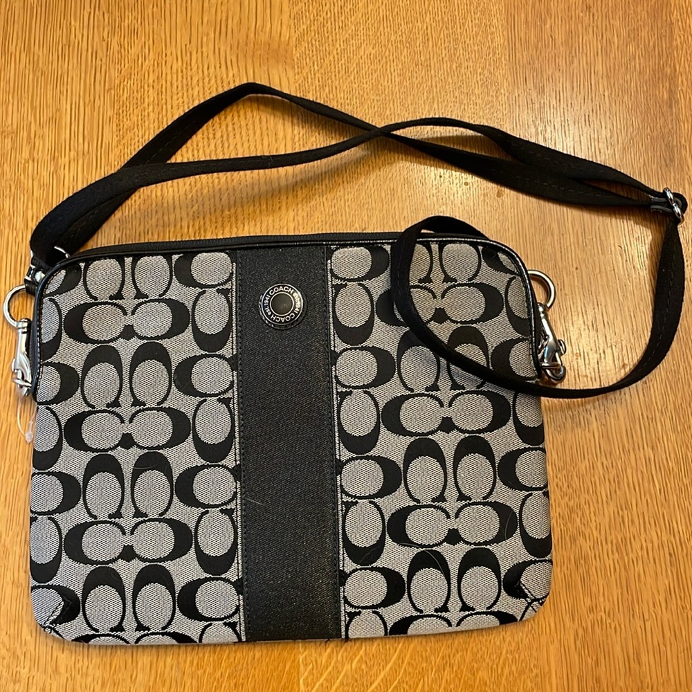 Coach signature tablet cross body bag